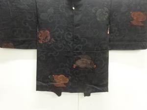 大正ロマン　紋錦紗　漆小槌模様織り出し一つ紋羽織